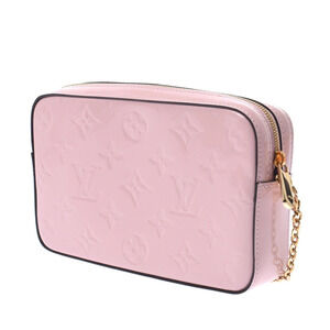 Louis Vuitton Rose Monogram Shoulder Ballerine Vernis Camera Bag Pink Clutch